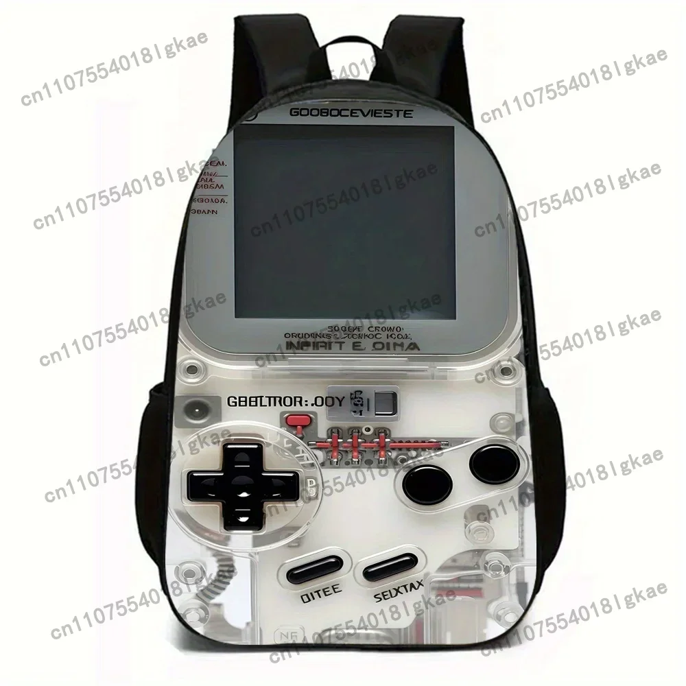 Game Elements Men's Ultralight Large Capacity Backpack With Handbag & Pencil Case - Retro Gaming Design, Adjustable Straps, Dura