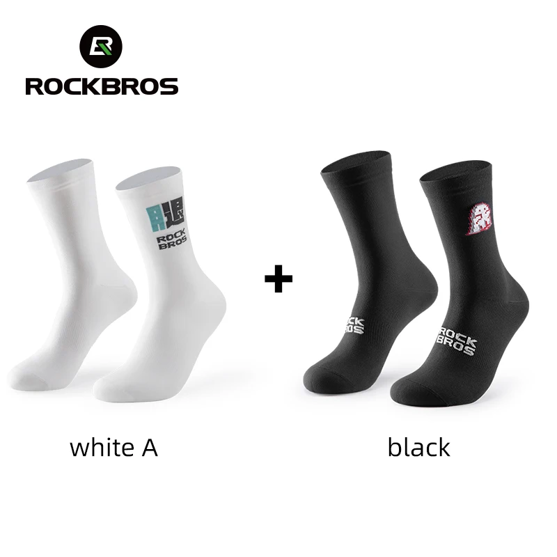 ROCKBROS Fahrradsocken, atmungsaktive, nicht feuchte Nylon-Socken, hautfreundliche Fahrrad-Sportsocken, feuchtigkeitsabsorbierende Outdoor-Socken