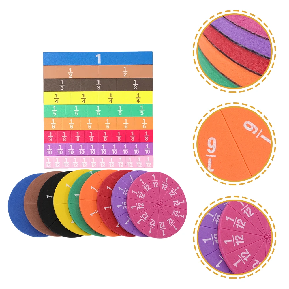 

2Sets Magnetic Fraction Circles Colored Number Fractions Early Learning Educational Math Teaching Tools Cognitive