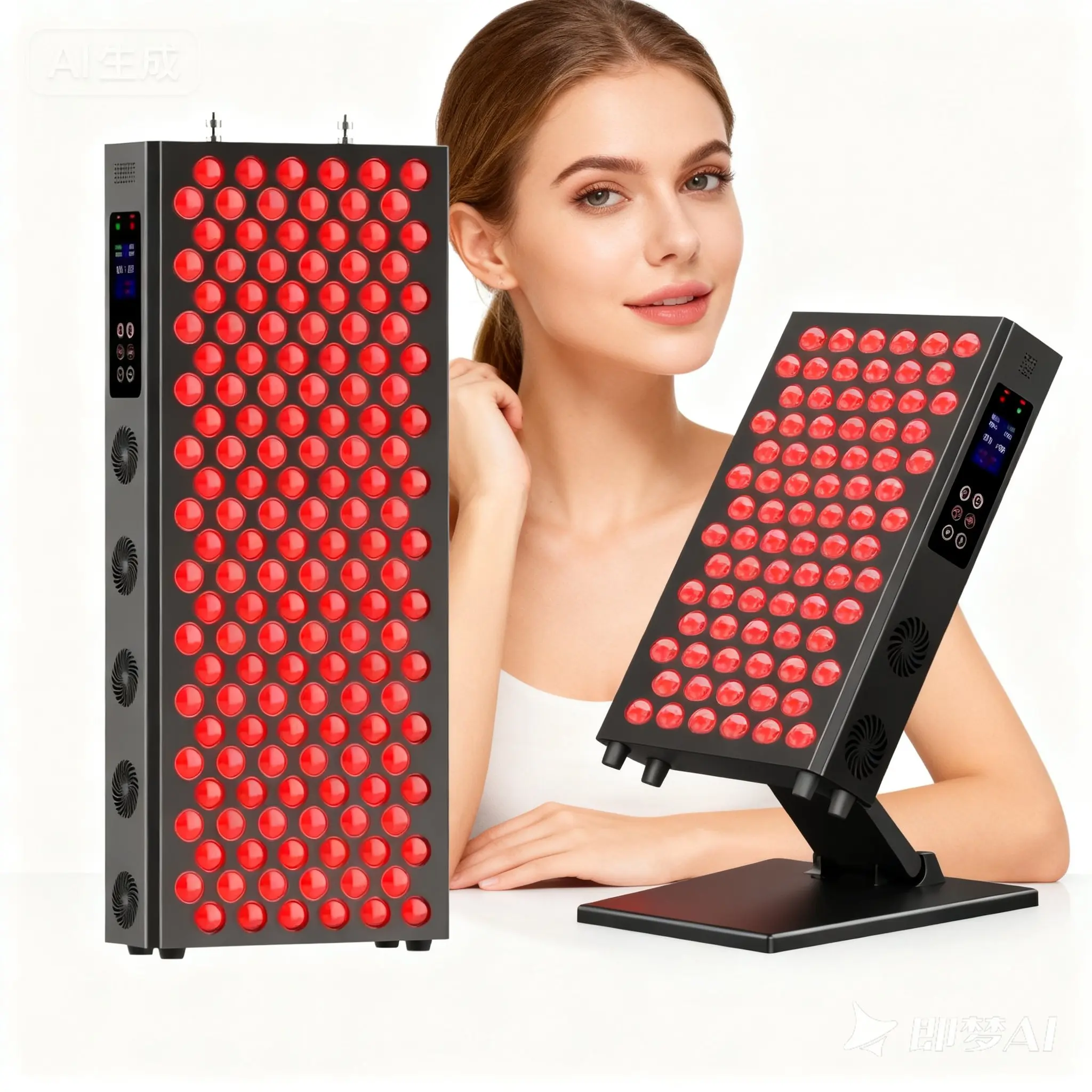Doppelchip-Timing-LED-Rotlichttherapie-Panel-Lampe 660nm Nahinfrarot-Therapielicht 850nm LED-Schönheitsgeräte für Gesicht und Körper