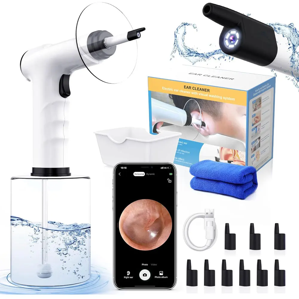 Electric Ear Cleaning Kit Ear Irrigation Flushing System Ear Wax Water Removal Safe Ear Wax Removal Ear Washer Effective Cleaner