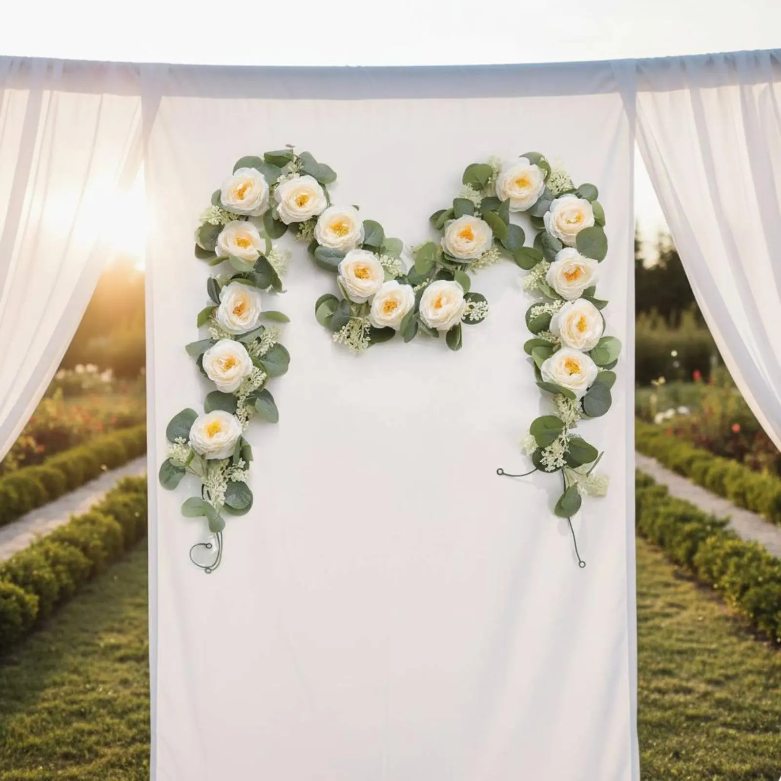 

Artificial Flower Vine 2 M Artificial Flower Garland Silk Flower Vine No Watering Home Decor Realistic Look for Wedding, Party