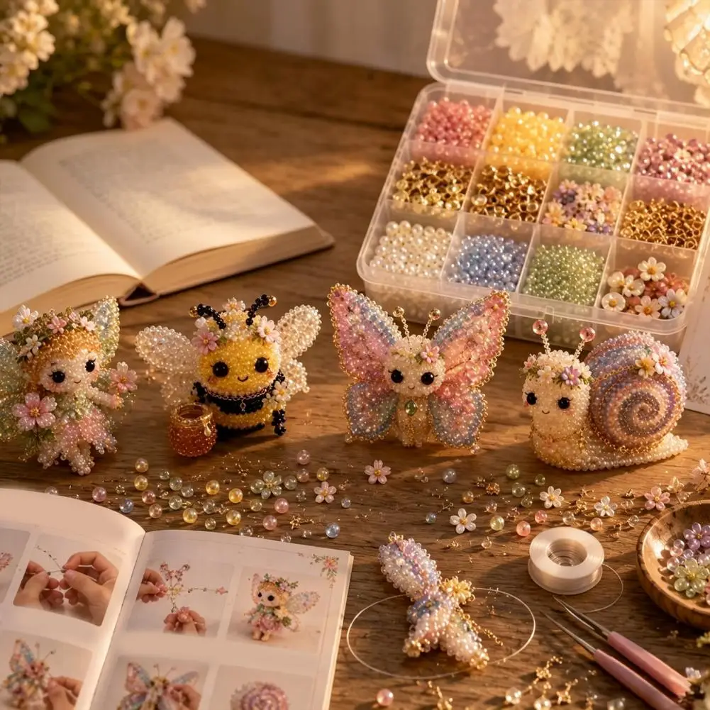 

Diy Beading Kit 3d Beaded Diy Kit Handmade Bird Beading Craft Set Fairy Art Kit with Instructions for Kids Adults Beaded Craft
