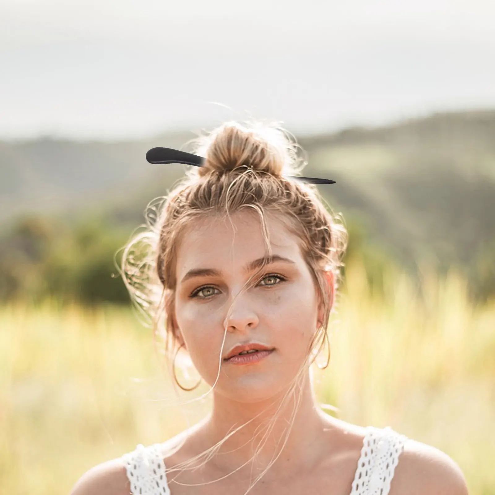 

Black Ebony Hair Stick Vintage Chinese Style Hair Chopstick for Ladies Elegant Retro Headdress Sandalwood Alternative Hairpin