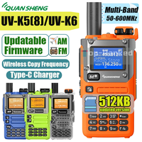 Quansheng UV-K5(8) Walkie Talkie UV-K58 UV-K6 UVK58 K6 Two Way Radio 512KB Big Storage USB-C Charge Amateur CB radio Transceiver