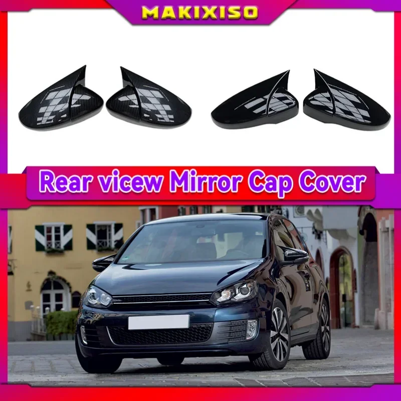 

2 pieces For VW Golf MK6 R20 Touran Golf GTI 6 Golf 6 R Wing Mirror Cover Caps (Carbon Effect) for Volkswagen Mirror Cover Caps