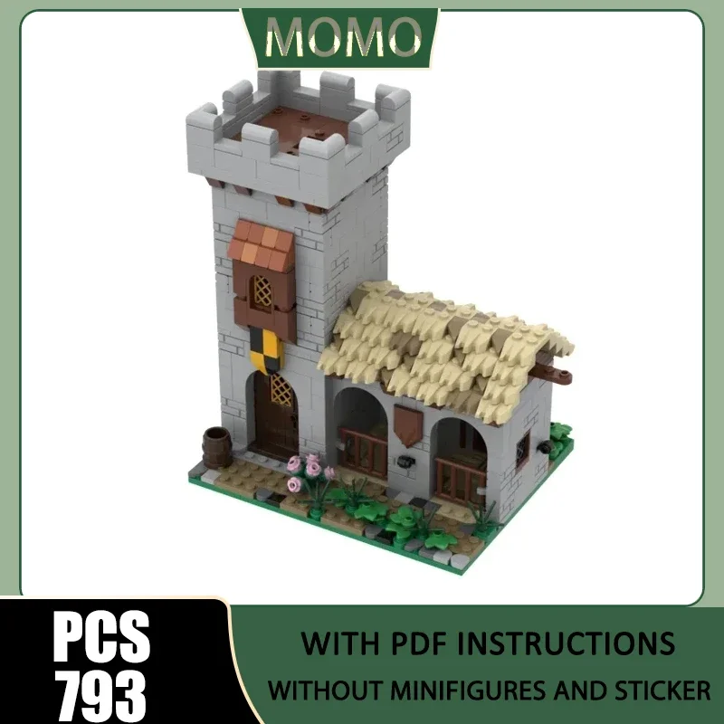 Medieval Castle Moc Building Blocks Medieval Stable Model Technology Brick DIY Assembly Creative Model Construction Holiday Toys