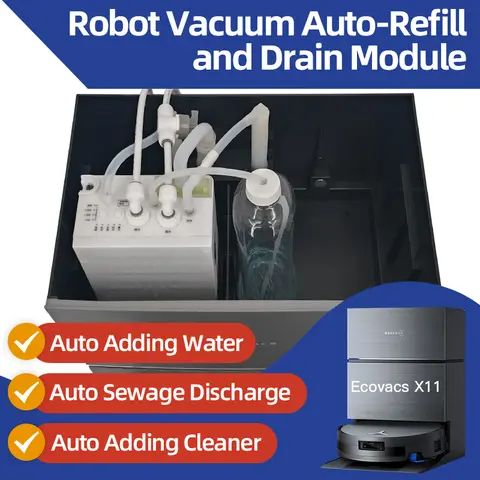Ecovacs X11/X9/T50/X8/X1/T10/T20 Robot Vacuum Water Change Kit Auto Water Refill and Drain water hookup kit accessories Module
