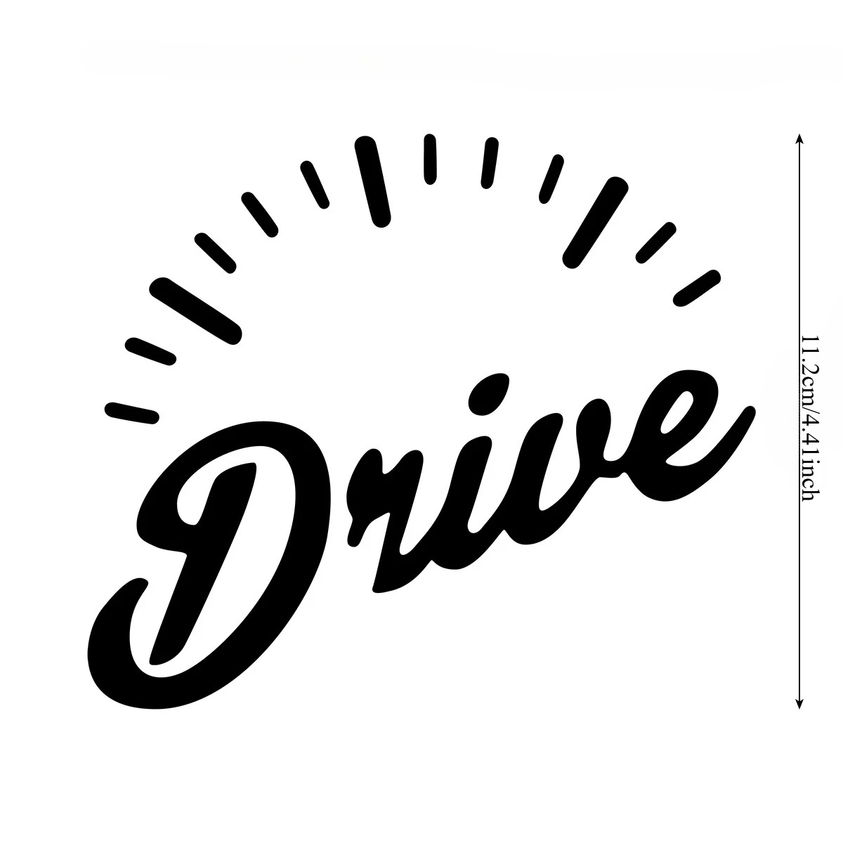 1pc Speedometer Drive Cursive Text Waterproof Stickers 4 Colors Decals For Motorcycle Car Helmet Rear Window Decor