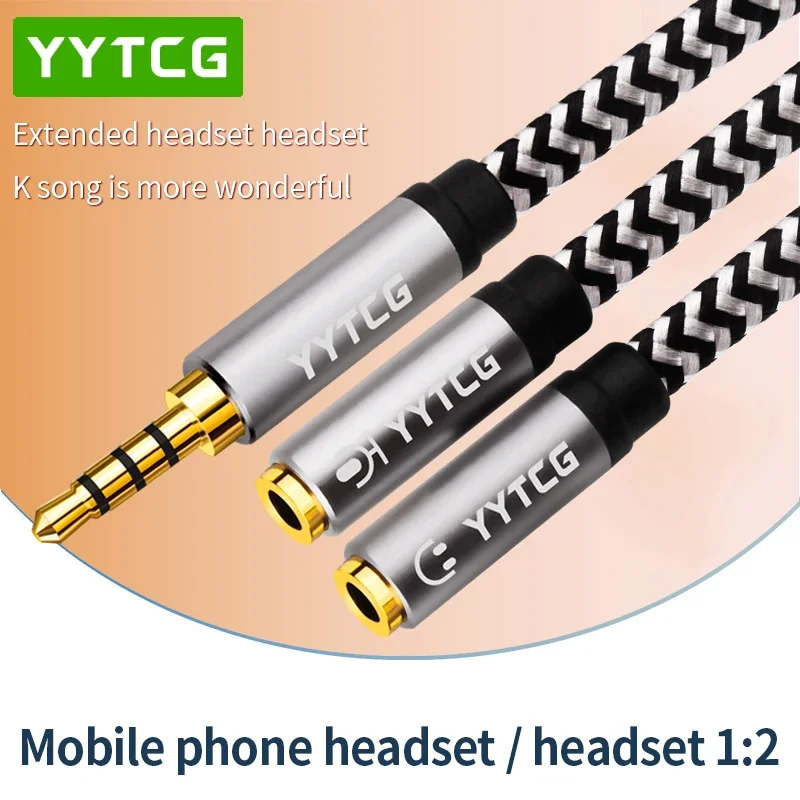 YYTCG-Câble répartiteur audio pour téléphone, haut de gamme, Hifi, 3.5mm, 1 mâle à 2, câble AUX pour ordinateur, sauna, haute qualité