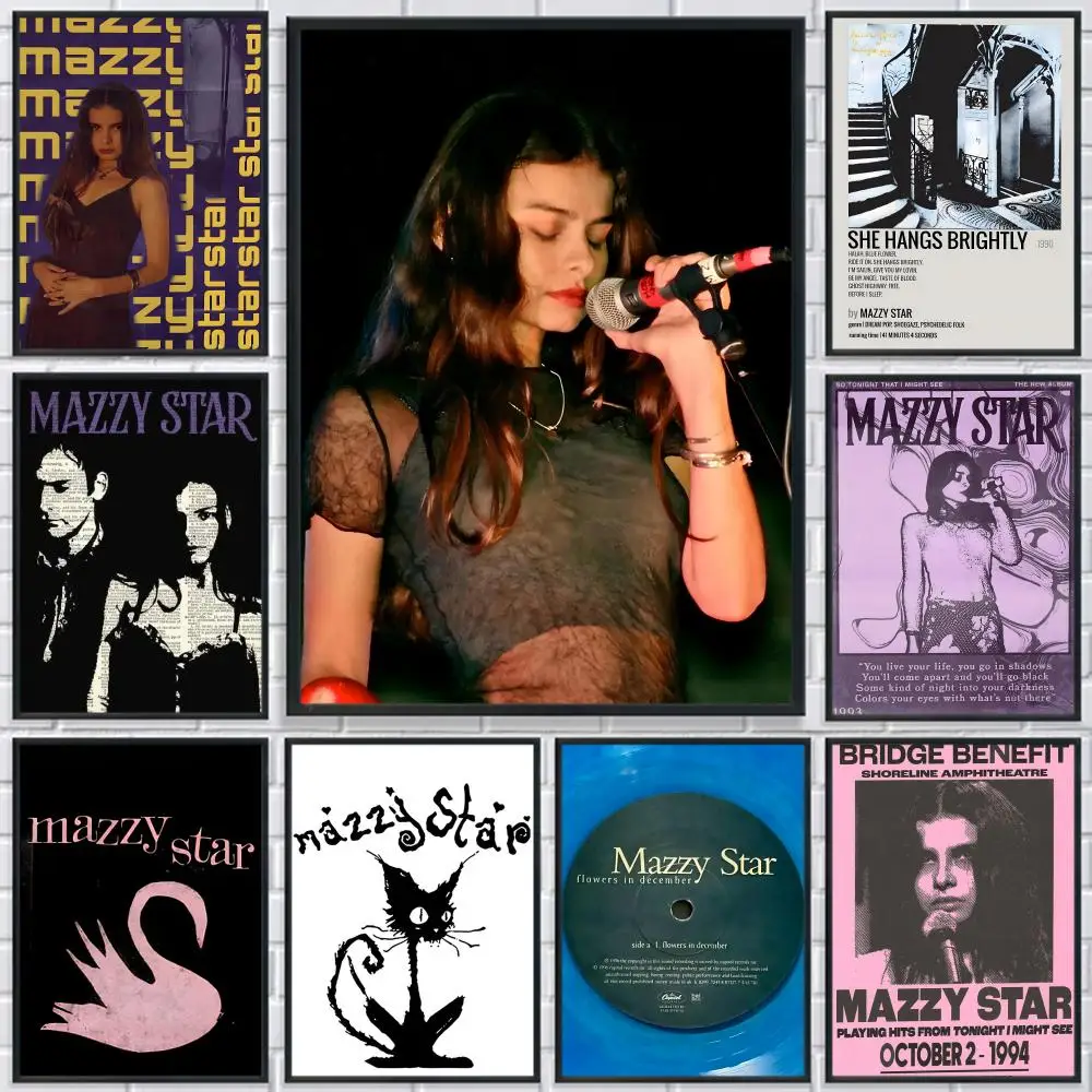 

M-Mazzy Star Band Poster HD Print Personalized Canvas Wall Mural Art Poster Photos for Living Room Home Decor