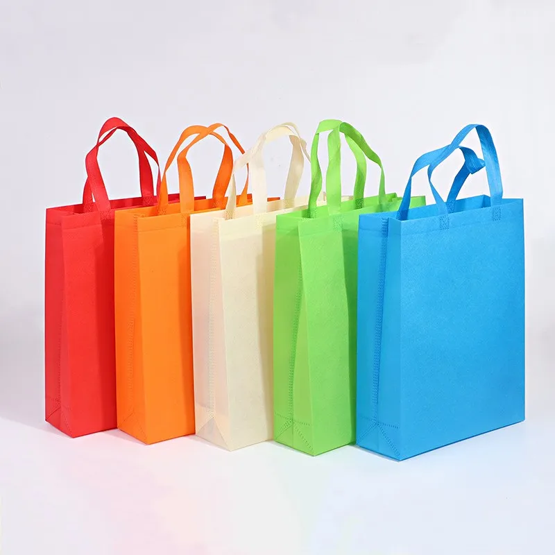 StoBag 25pcs Wholesale Non-woven Shopping Tote Bags Fabric Eco-friendly Storage Reusable Large Pouches Custom Logo(Extra Fee)