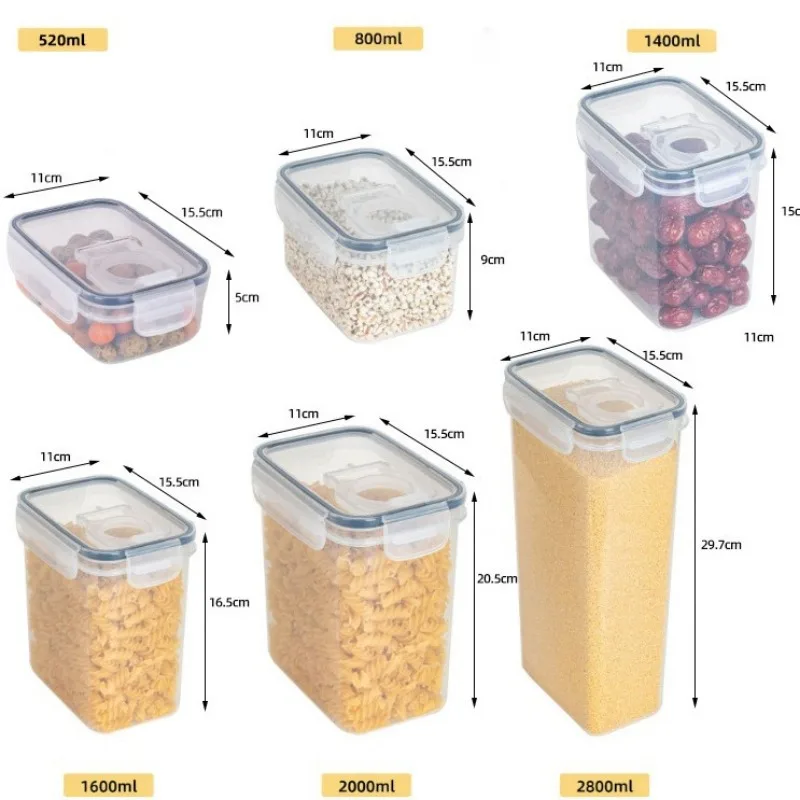 Airtight Food Storage Containers With Lid Pantry Organizer Cereal Dispenser Cereal Containers Food Storage Box Kitchen Organizer