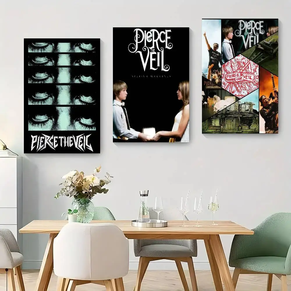 Hot Pierce The Veil Band    Classic Vintage Posters Vintage Room Home Bar Cafe Decor Nordic Home Decor
