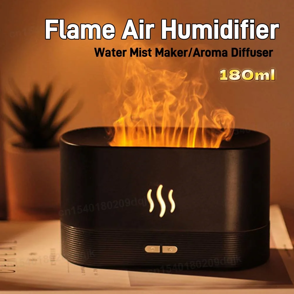 كتم رائحة لهب الناشر 180 مللي الهواء المرطب بالموجات فوق الصوتية الروائح صانع ضباب رائع مصباح زيت طبيعي الناشرون للمنزل