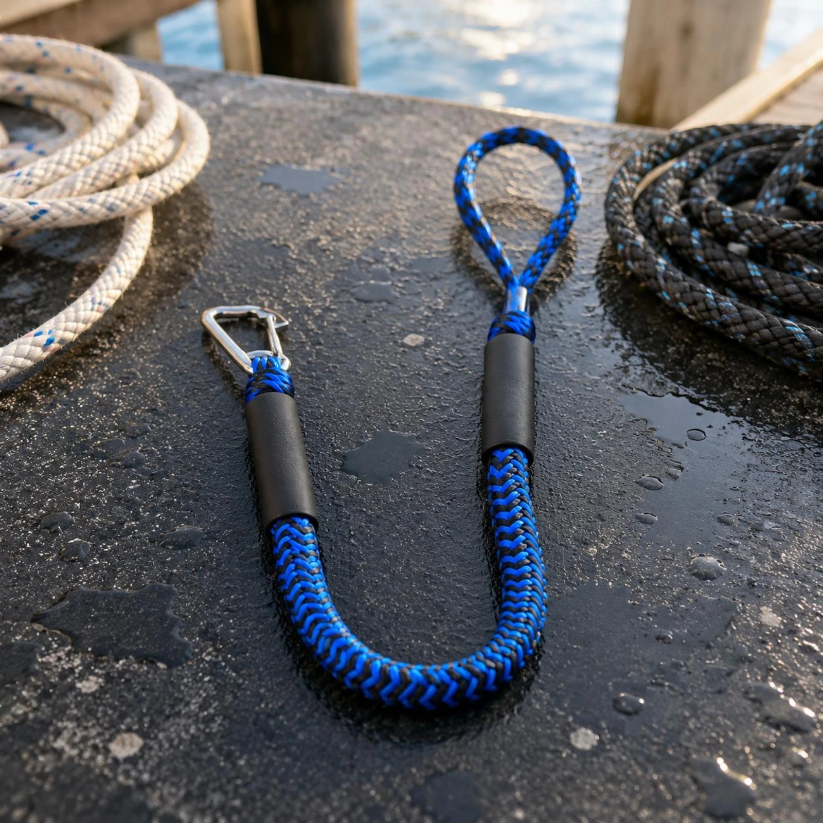 Bungee Dock Line Looped End Elastic Mooring Rope Anchor Mooring Rope Built-in Snubber Marine Gear Floatable