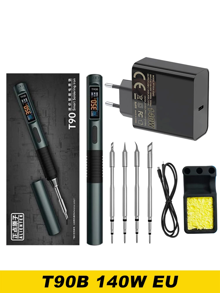 ALIENTEK T90 Elektrische Soldeerbout 140W Instelbaar Digitaal Display Automatische Slaapstand BGA Precisie Soldeerbout Reparatiegereedschap