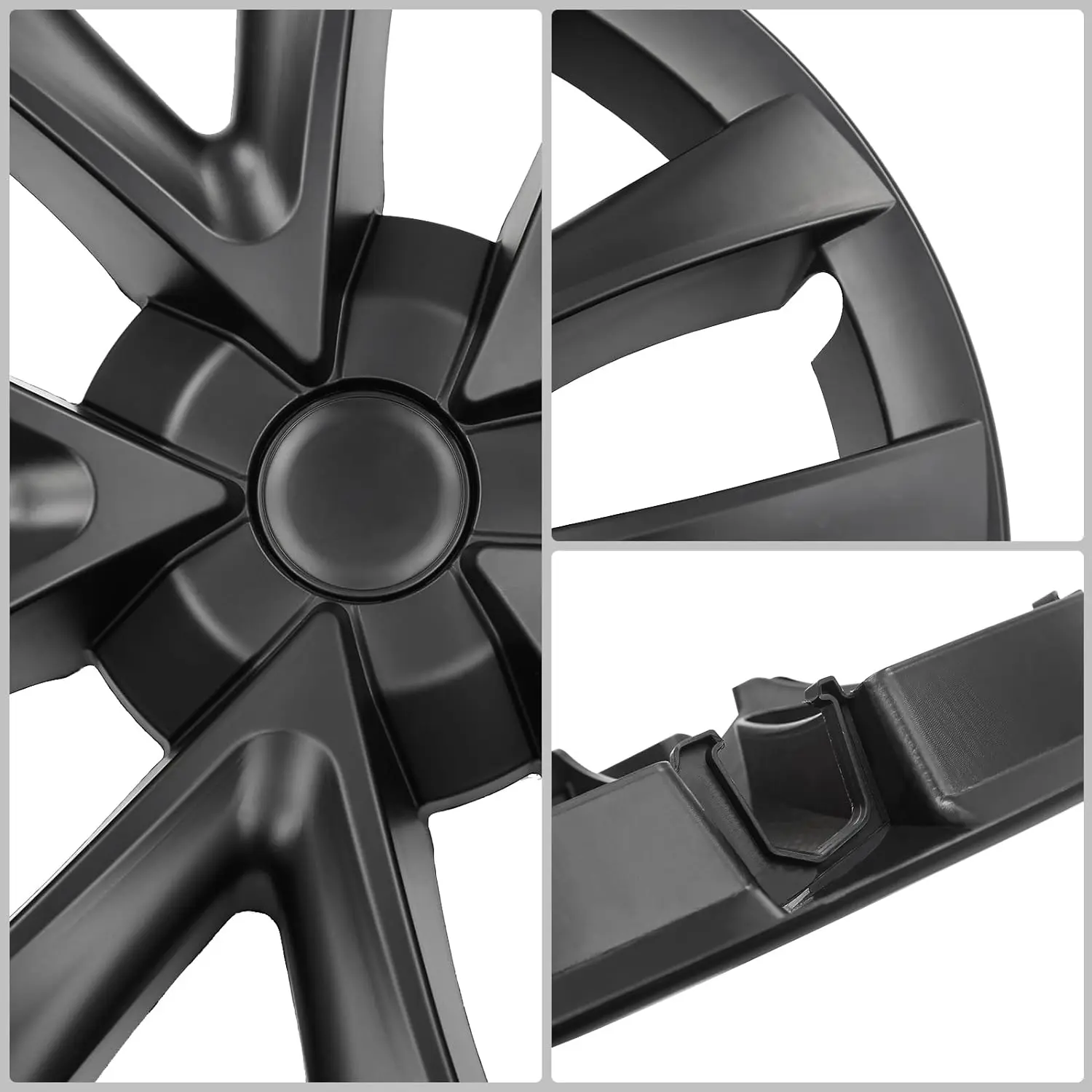 4PCS Hubcaps For Tesla Model 3 2017-2023, For Model S Plaid Arachnid Style 18 Inch Wheel Covers Hub Cap Center Cap Kit