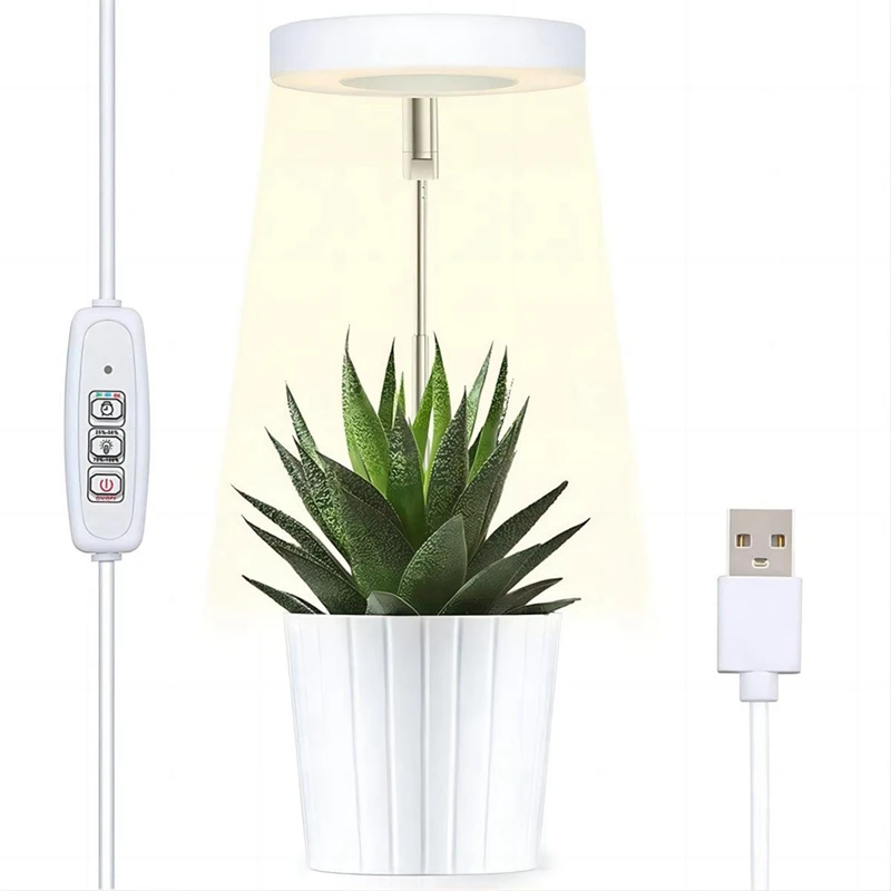 EYFL-Grow Light, luz LED de espectro para plantas de interior, luz de cultivo ajustable en altura para flores y crecimiento de plantas bonsái