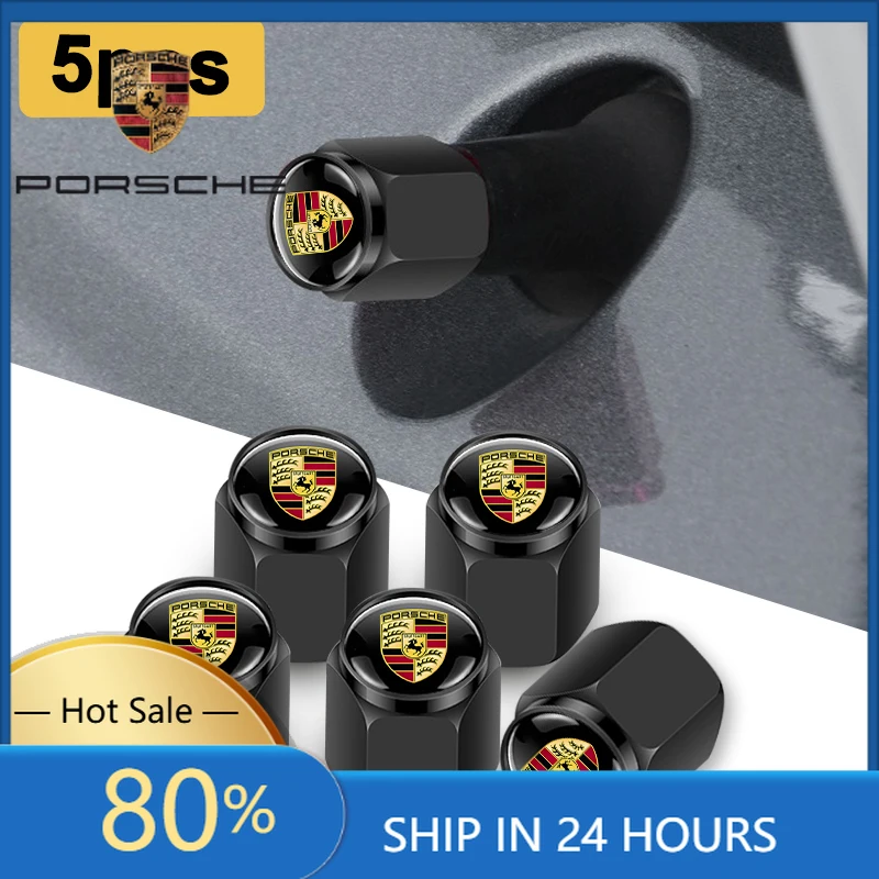 

Interior Stickers Fot Porsche 5PCS Car Wheel Tire Valve Cap Tyre Stem Cover For Porsche 911 Cayenne Carrera-GT 928 Panamera Boxs