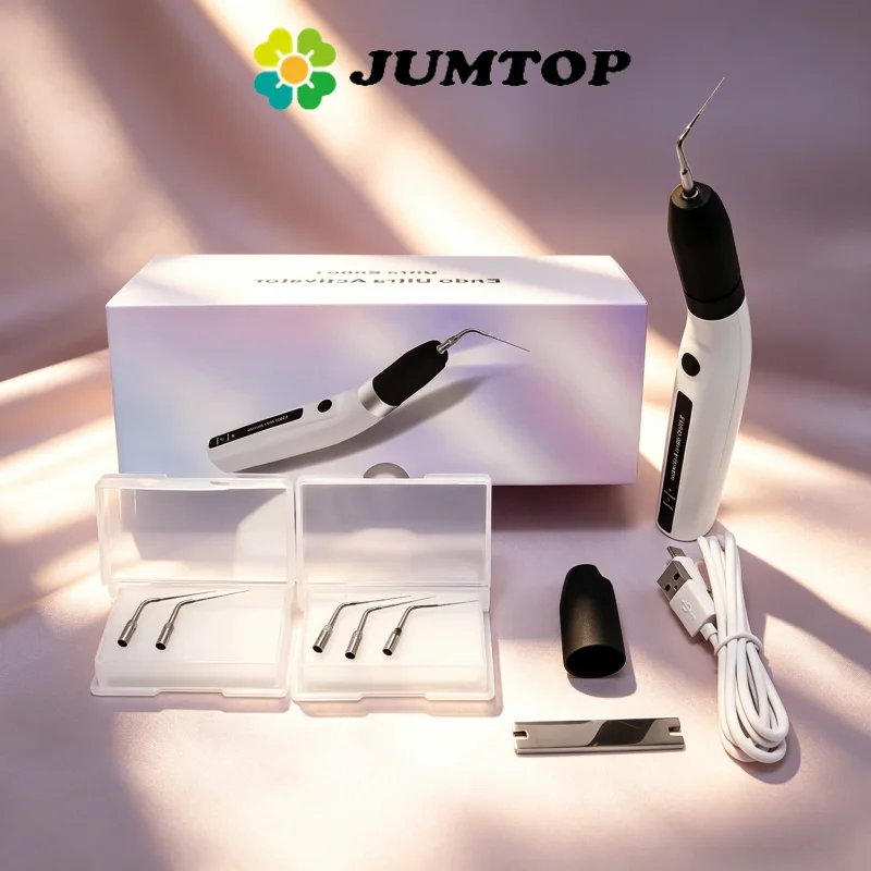 

JUMTOP Dental Ultrasonic Activator with 6 Tips Wireless Endodontic Irrigator for Root Canal Treatment
