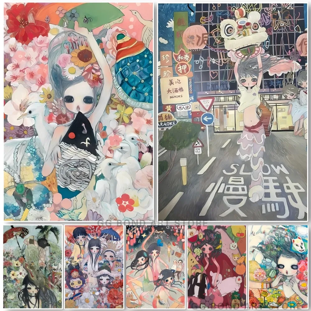 1PC Aya Takano Anime Poster Kraft Poster Self-adhesive Art Waterproof Paper Sticker Coffee House Bar Room Wall Decor