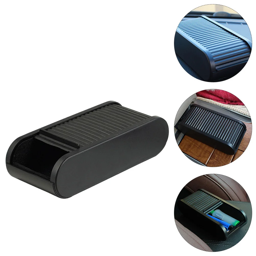 1 قطعة صندوق تخزين السيارة ABS دائم لفة مصراع تلسكوبي تصميم المنظم سلة المهملات الصغيرة أشتات السيارات الحاويات