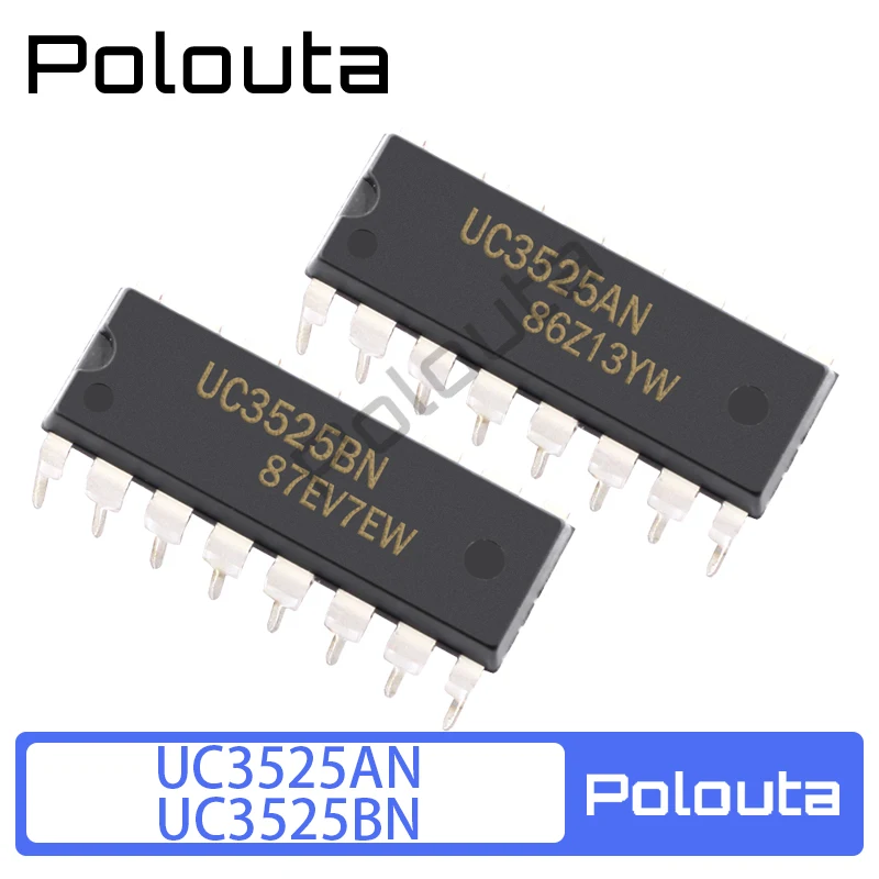 Polouta UC3525AN UC3525BN DIP-16 Straight Plug Adjustment Pulse Width Modulator Chips Integrated Circuits Electronic Components