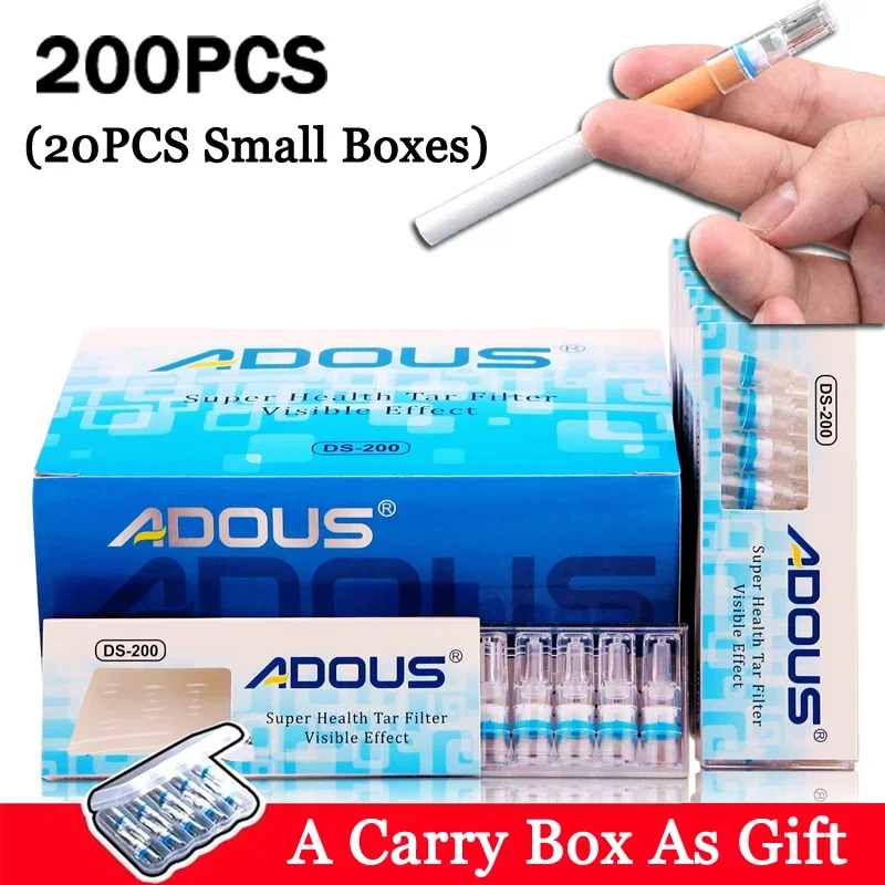 

200PCS/BOX Disposable For 6mm 8mm Cigarette Holder Microfilter Reduce Tar Tobacco Filter Healthy Smoking Filters Men Smoke Gifts