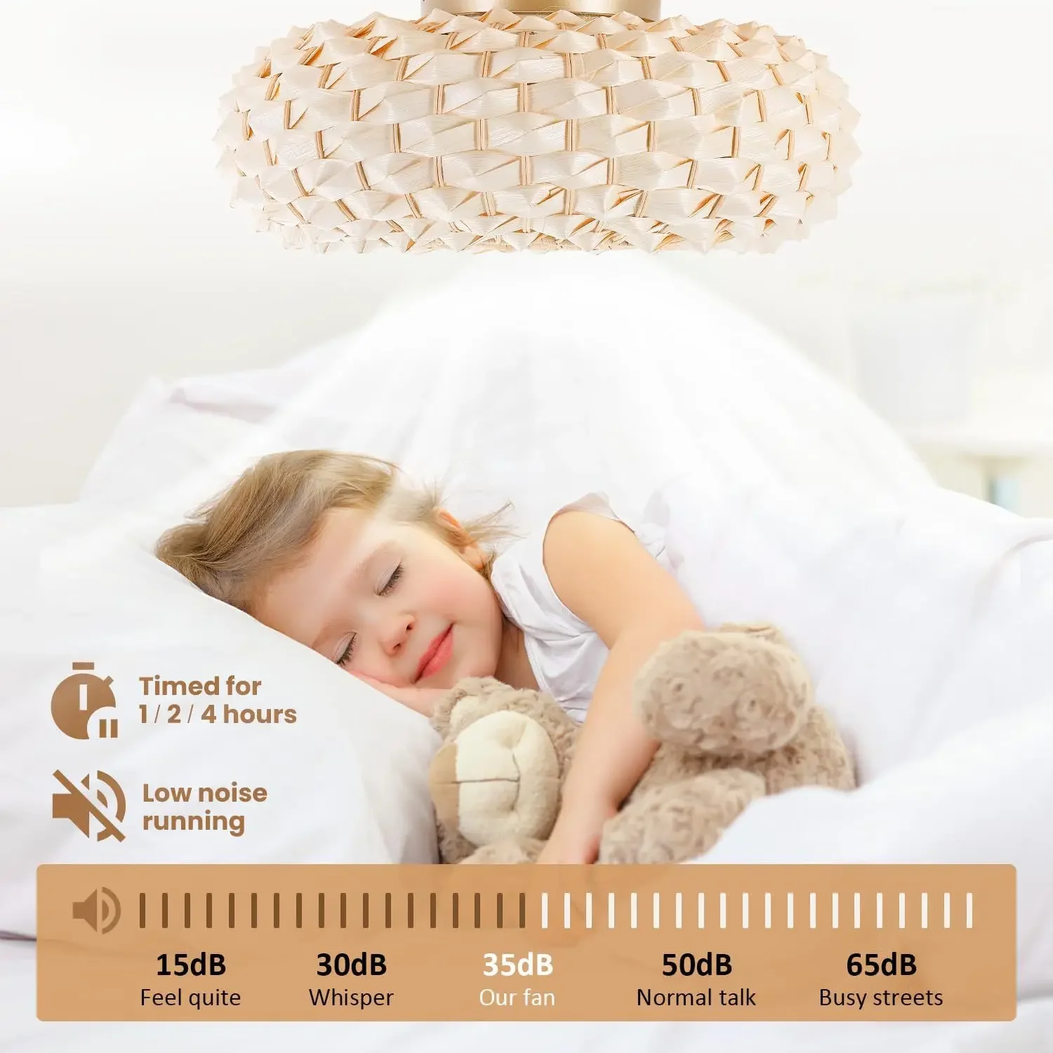 2024 New Remote Control Silent Invisible Fan Light LED Ceiling Fan Light Bedroom Living Room Energy saving and Energy saving