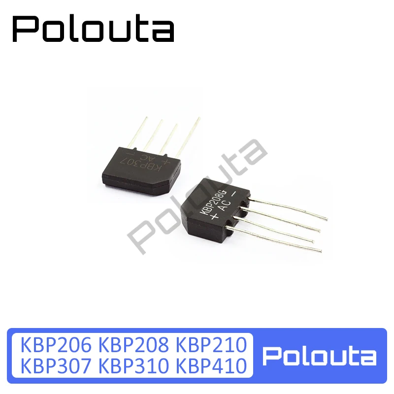 5 PCS Polouta Kbp310 Kbp206 Kbp208 Kbp210 Kbp307 Kbp410 Rectifier In-line Simistor Thyristor Supper Capacitor Protection Board