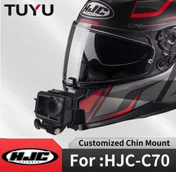 For HJC C70 Motorcycle Customized Helmet Chin Mount for GoPro13 12 11 10 9 Insta360 X4 X3 Ace pro DJI Action 3/4/5 Camera
