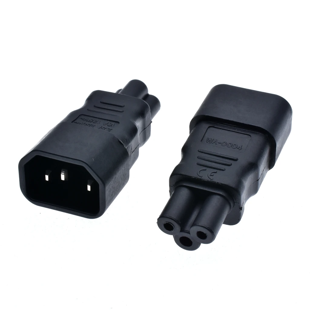 Uniwersalny zasilacz IEC 320 C14 do C5 Adapter konwerter C5 do C14 AC gniazdo zasilania 3 Pin IEC320 C14 złącze