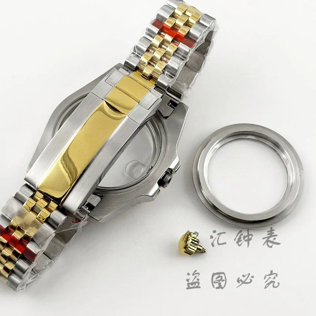 40MM Diver Waterproof Sapphire Crystal Black Grey GMT Bezel Watch Case For ​NH34 NH35 NH36 NH38 NH39 NH70 NH72 ETA 2824 Movement