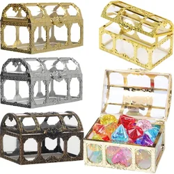 Vintage Transparent Pirate Treasure Storage Box Jewelry Organizer Earrings Gem Jewelry Trinket Women Jewelry Boxes and Packaging