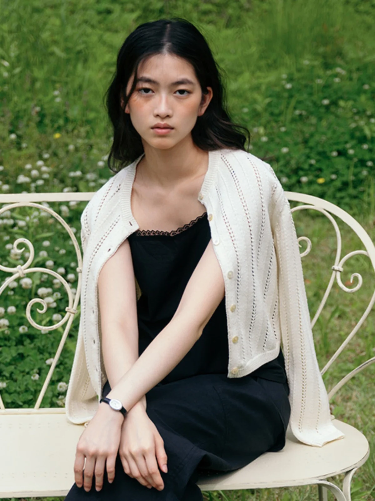 

Женский вязаный длинный круглый кардиган со светом Ne, повседневная удобная хлопковая смесь, весенне-осенняя верхняя одежда Faion