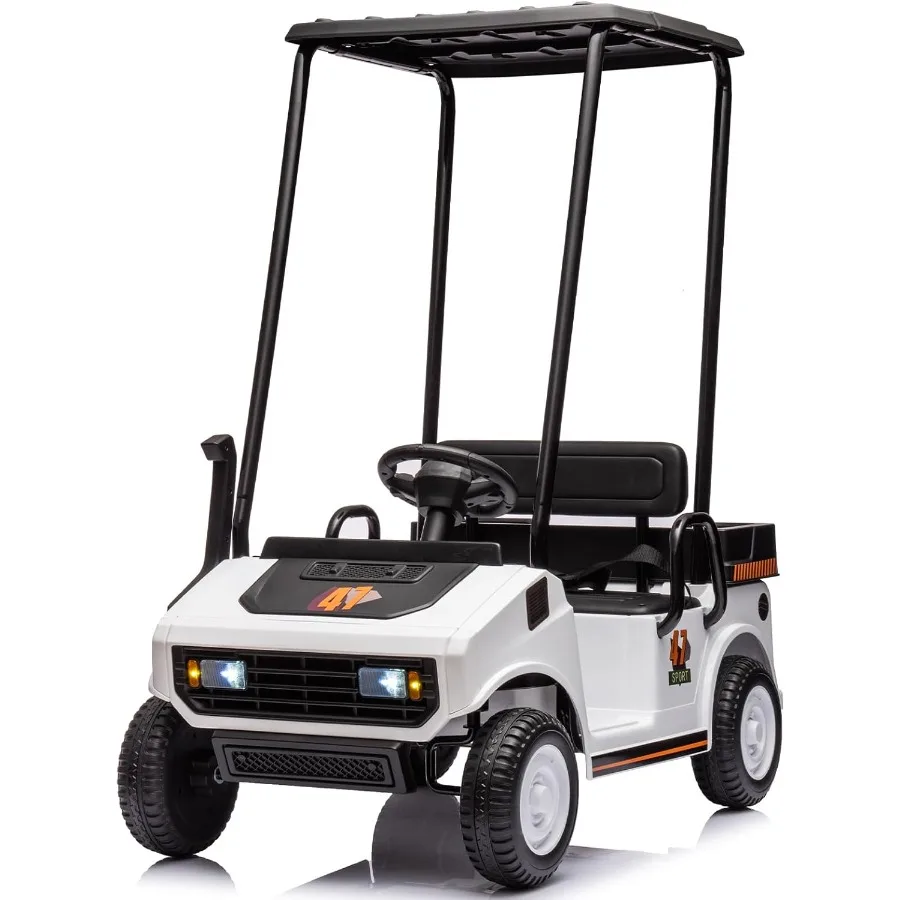 12V 7AH ゴルフカート 男の子 女の子向け バッテリー駆動 乗用玩具 親用リモコン付き 2人乗りゴルフカート プラスチック製