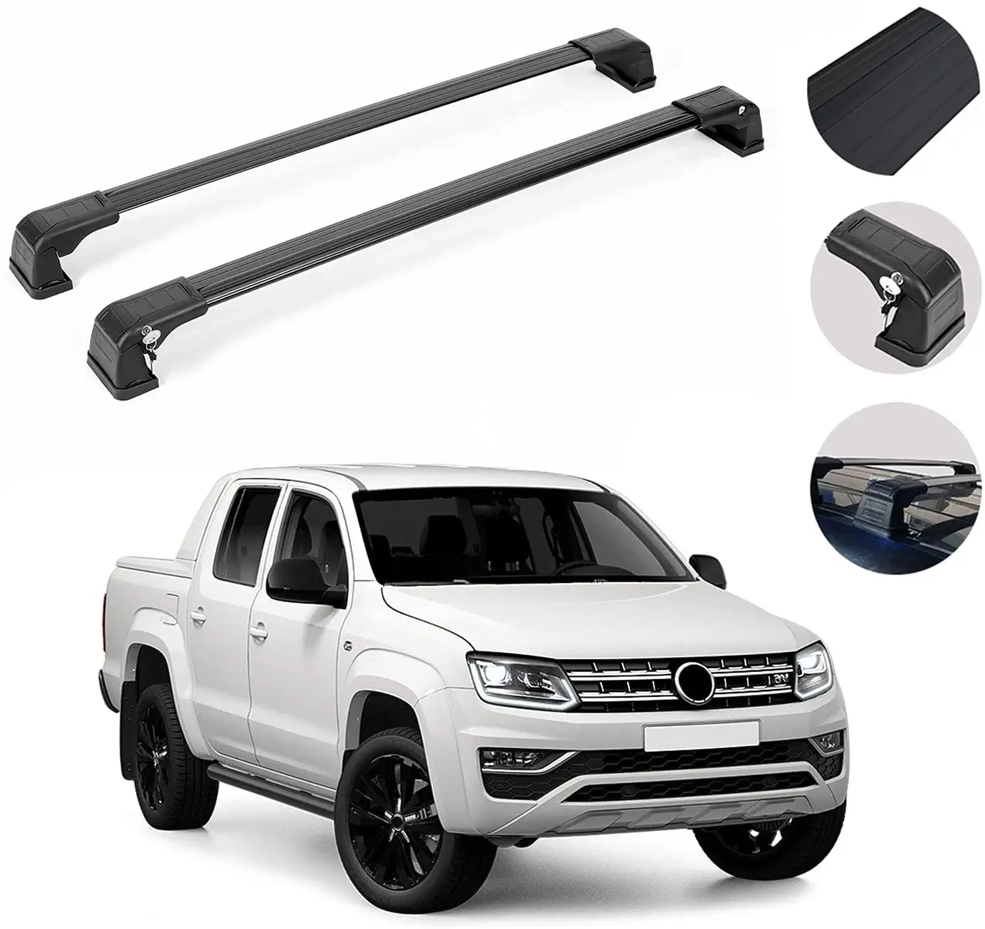 HW 4x4 Exterior Car Accessories Roof Rack Cross Bar Set Fits For Amarok 2011-2022