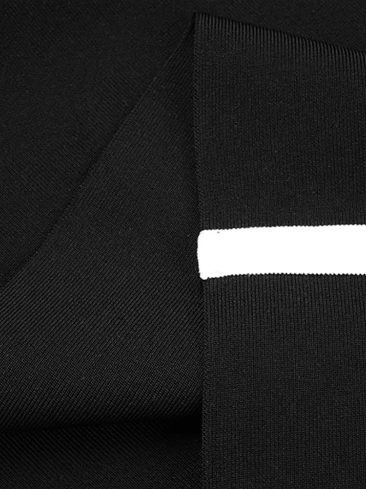 Imagem -06 - Vestido de Bandagem sem Mangas para Festa à Noite Cinta Sexy Camada Longa Bodycon Preto Moda Designer Mais Novo Inverno 2023