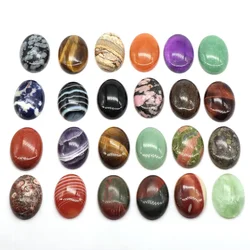 5pcs/Lot Oval Cabochon Loose Gemstone Natural Crystal Stone Flatback Cameo Spacers for DIY Jewelry Making Accessories