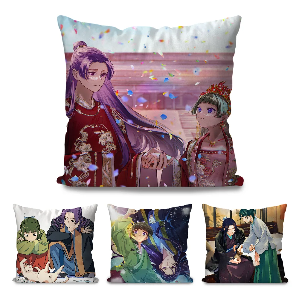 

The Apothecary Diaries Animation Pillow Case Square Pillow Bedroom Sofa Leisure Comfort CushionLiving Room Home Decoration 40X40