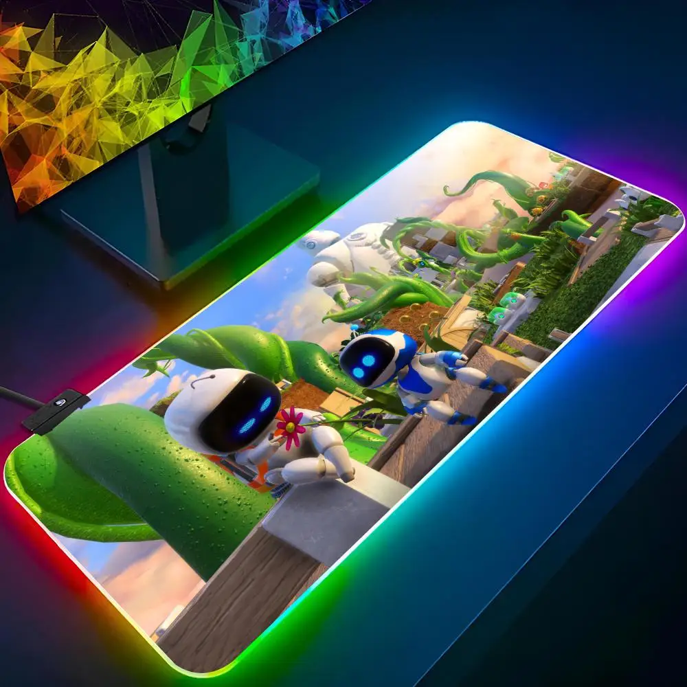 TGA The Game Awards 2024 Astro Bot  Mouse Pad RGB Pc Gamer Keyboard LED Glowing  Rubber Gaming Computer Mause pads Cute Cartoon