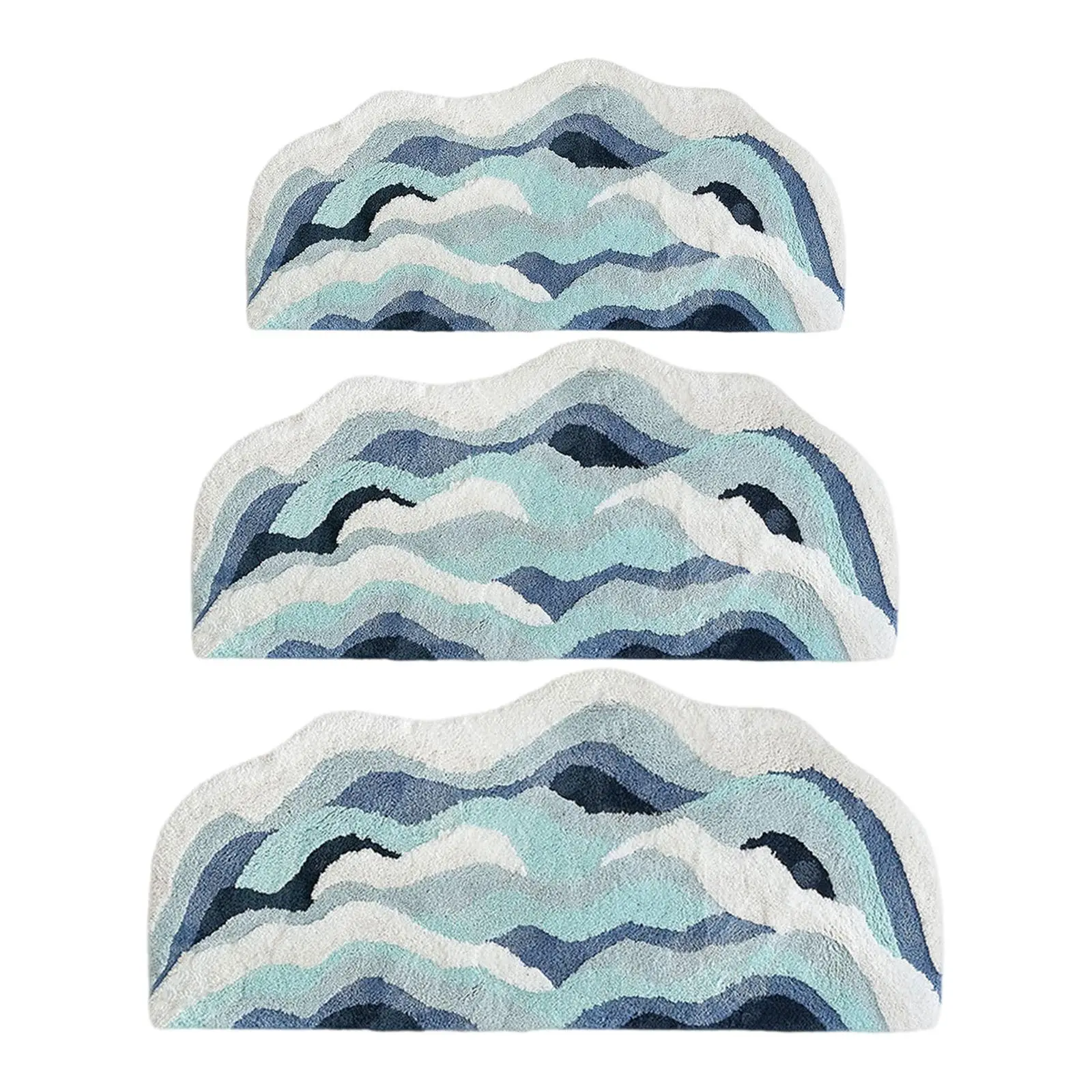 Floor Carpet Decor Art Decor Rug Wave Area Rug for Bedroom Playroom Home