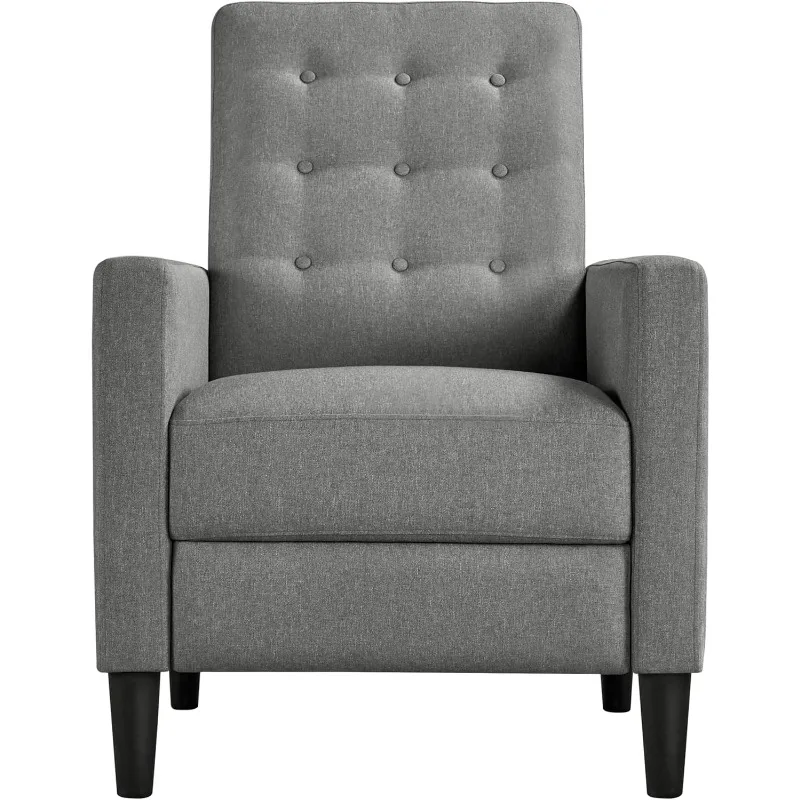 Recliner Chair Mid-Century Modern Recliner Adjustable Single Recliner Sofa with Thicker Seat Cushion Tufted Upholstered Sofa