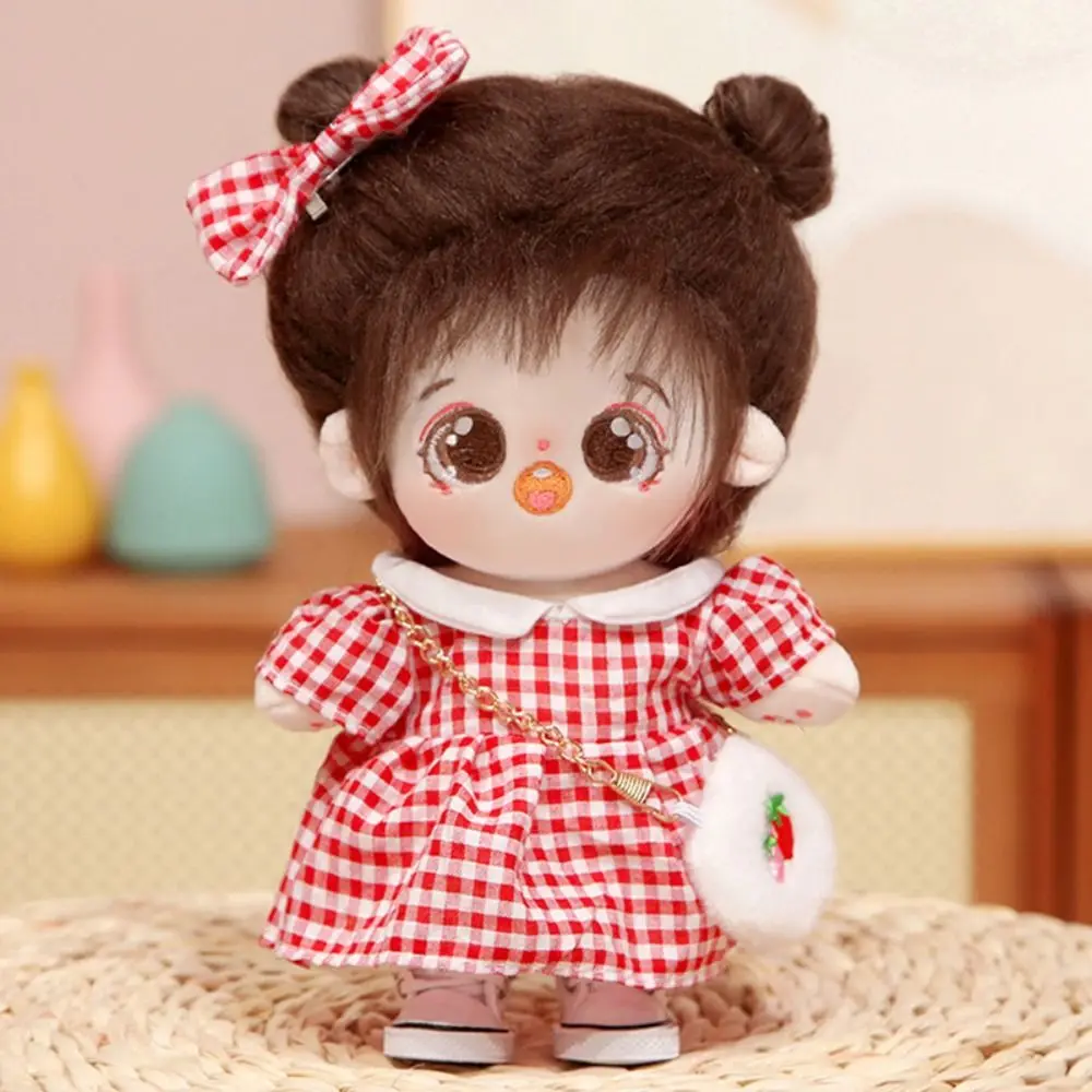 20cm Cotton Doll Cloth Flower Dress Small Crossbody Bag Toys Accessories Changing Dressing Game Cotton Doll Cloth