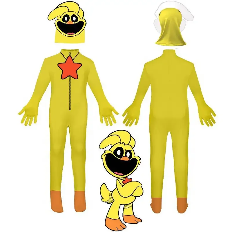 Smiling Critters Costume Cosplay Cartoon Aminal Rabbit Cat Dog Bear body tuta maschera costumi di Halloween per ragazzi ragazze kid