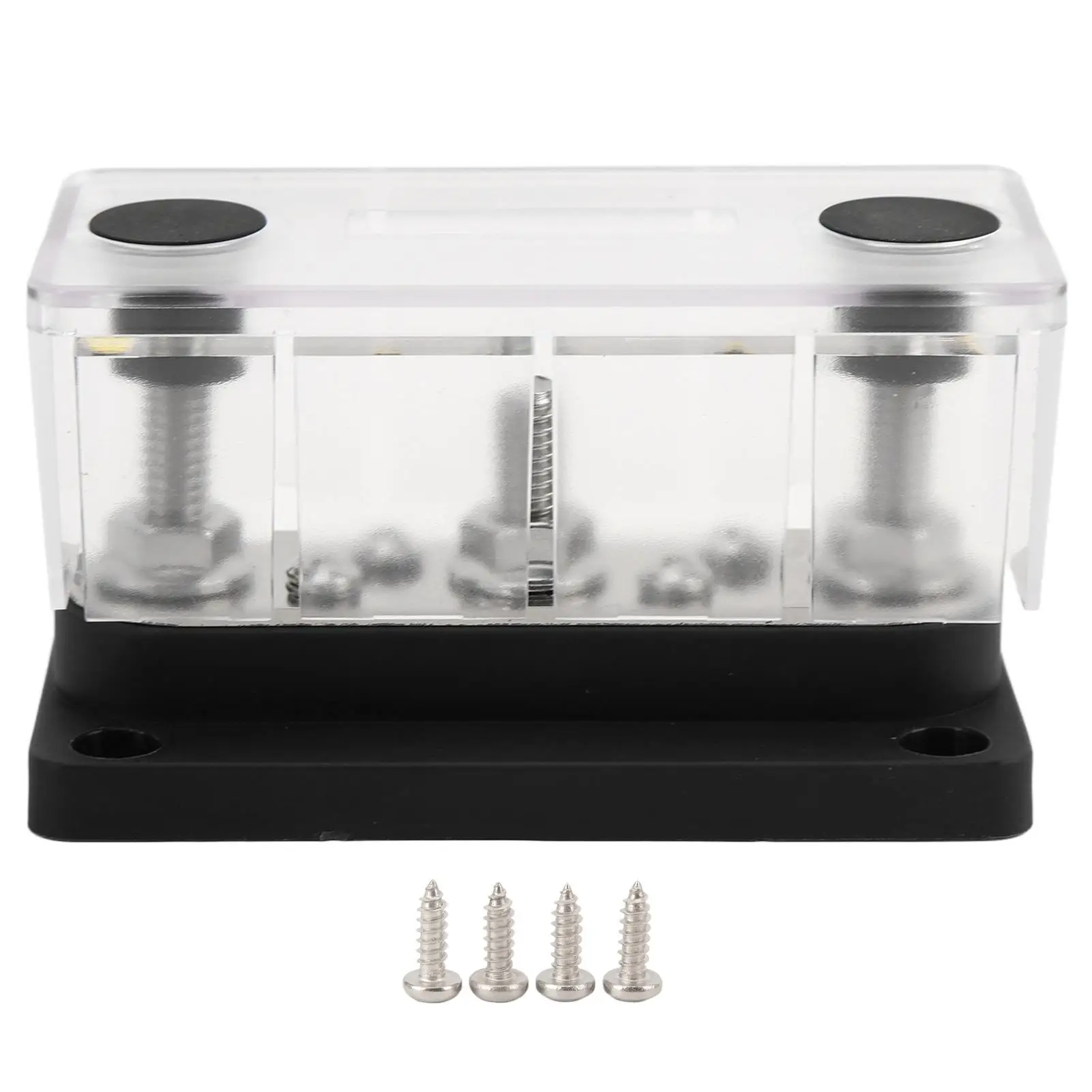 

Power Distribution Block M4 Terminal Screw for marine Bus Bar Brass Universal Rust Resistant with Cover for cars for boats for