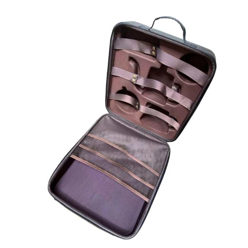 Travel Friendly Coffee Set Storage Bag EVA Travel Coffee Machine Storage Case with Multilayered Designs for Outdoor Use