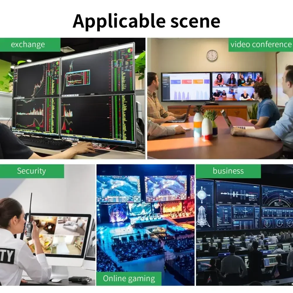 4K KVM Switch 4 Ports HD USB Switch 4x1 HDM Switch Quad MultiView Switcher