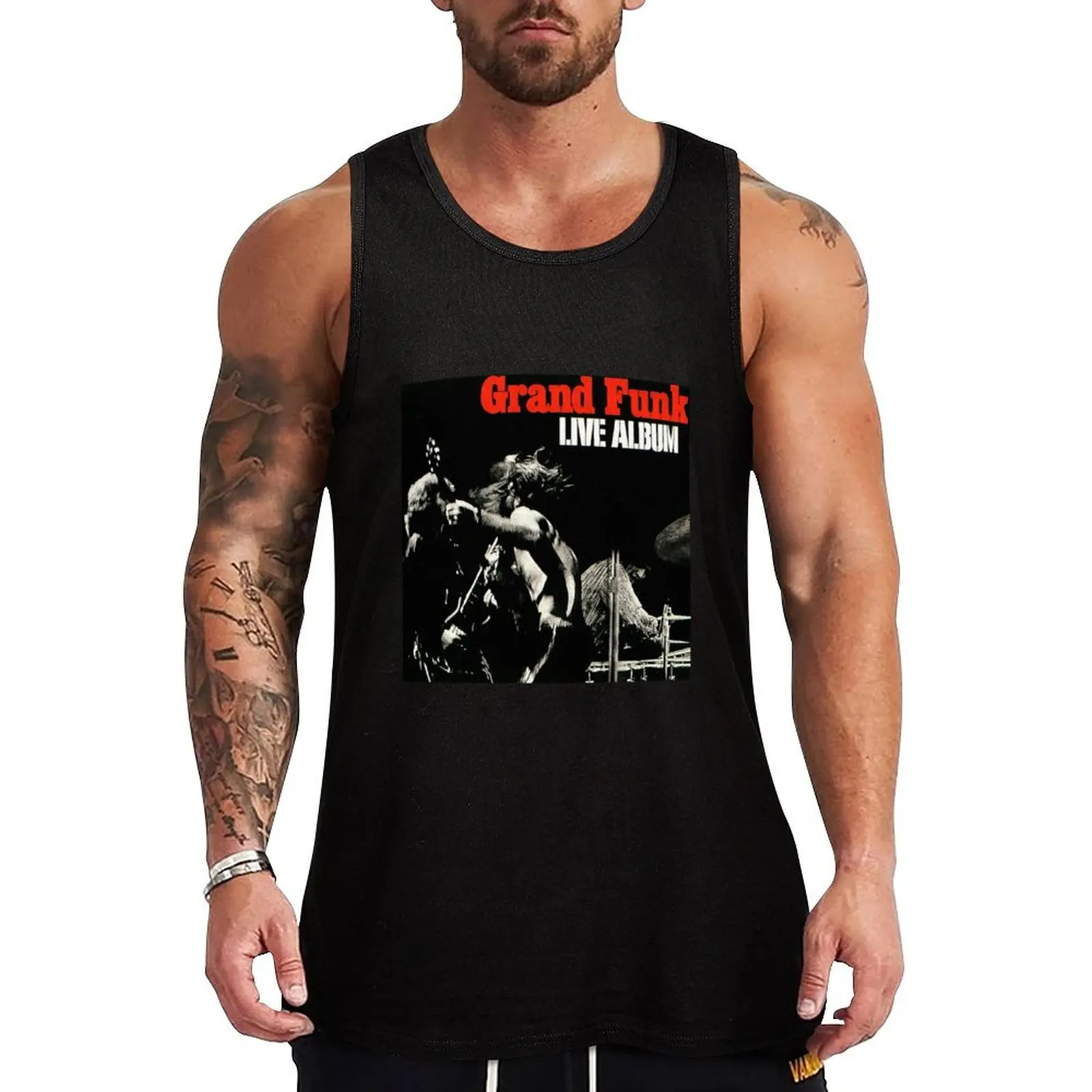 

Grand Funk Railroad live album Tank Top muscle t-shirt T-shirt men bodybuilding men